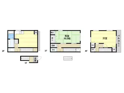 エルパラッツォ住吉宮町(2LDK/2階)の間取り写真