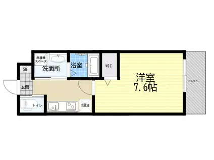 OCTA青木(1K/2階)の間取り写真