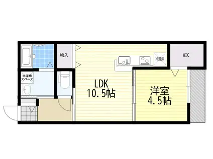 HCフラッツ国玉ガーデンⅡ(1LDK/2階)の間取り写真