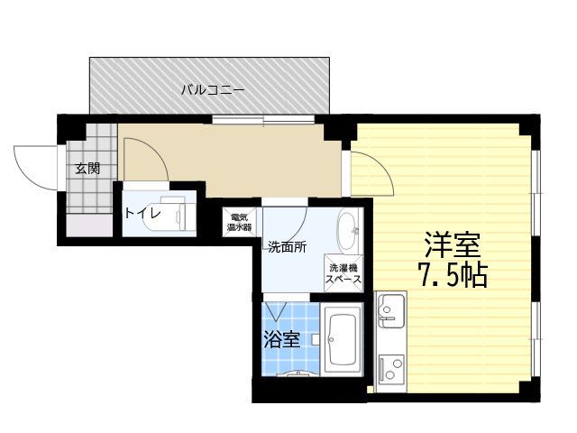 SORA住吉(ワンルーム/2階)の間取り写真