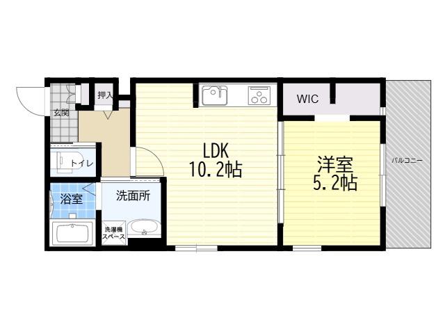 BENE OKAMOTO(1LDK/3階)の間取り写真