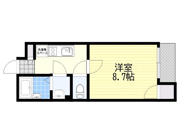 レオネクスト甲南山手(1K/2階)の間取り写真