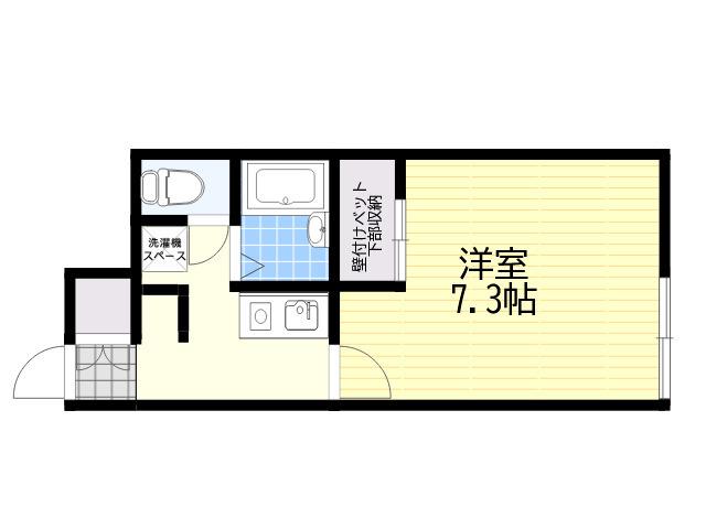 レオパレスクレスト御影(1K/1階)の間取り写真
