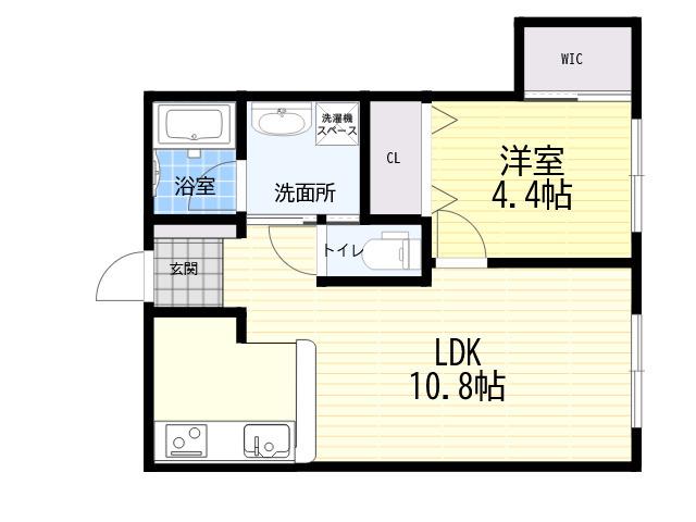 イルマーレ壱番館(1LDK/3階)の間取り写真