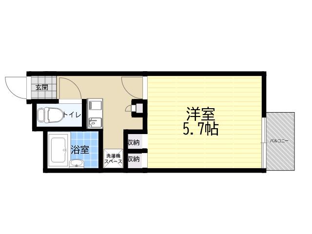 レオパレス岡本(1K/2階)の間取り写真