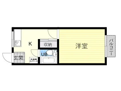 小瀬マンション(1K/3階)の間取り写真