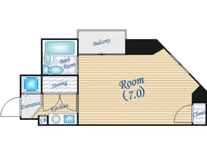 グラン・ピア松井(ワンルーム/3階)の間取り写真