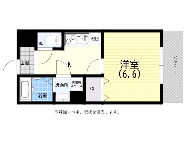 MOCO-01(1K/1階)の間取り写真
