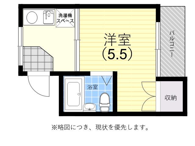 クレスタビュウ(1K/1階)の間取り写真