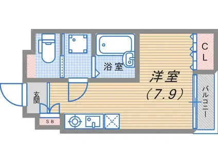 コウセイ御船(ワンルーム/2階)の間取り写真