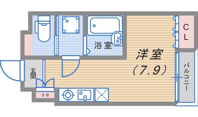 コウセイ御船(ワンルーム/2階)の間取り写真