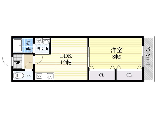 メルヘンハイツ(1LDK/2階)の間取り写真