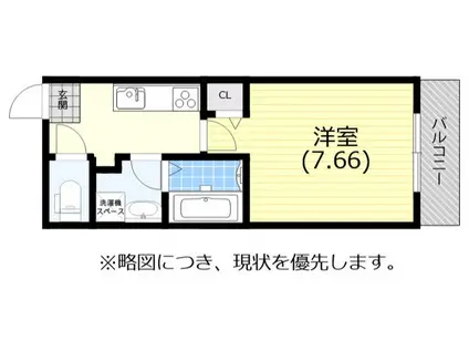 ラヴィベール兵庫(1K/4階)の間取り写真