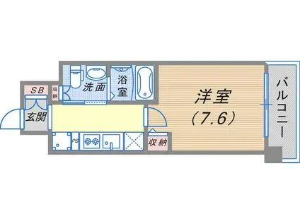 エステムコートみなと元町・THE・FIRST(1K/9階)の間取り写真