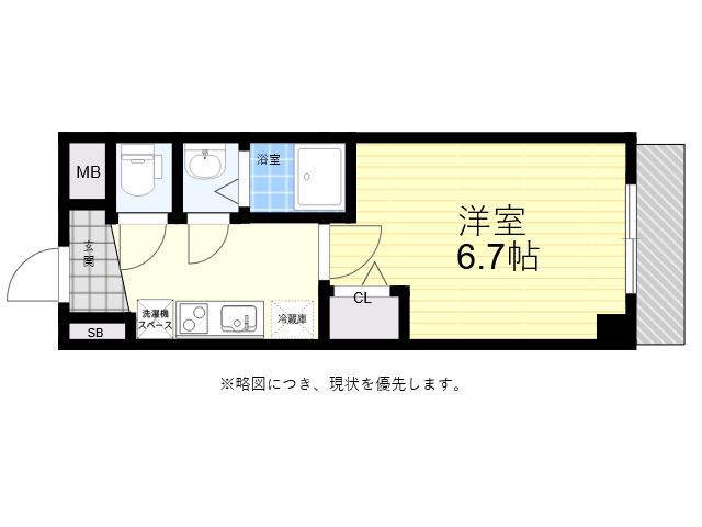 アドバンス神戸レイソレ(1K/3階)の間取り写真