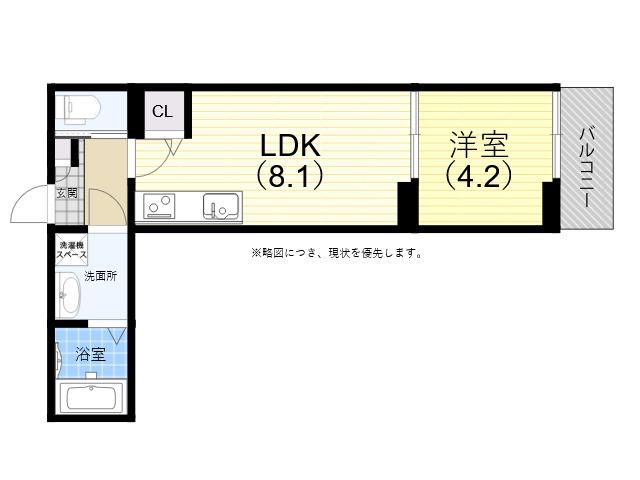 KOBE MKC(1LDK/1階)の間取り写真