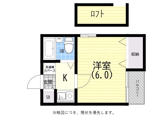THREE FIELD 和田御崎(1K/5階)の間取り写真