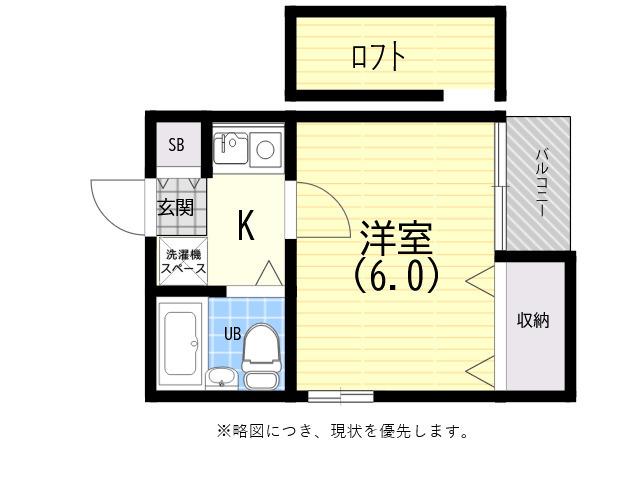 THREE FIELD 和田御崎(1K/5階)の間取り写真