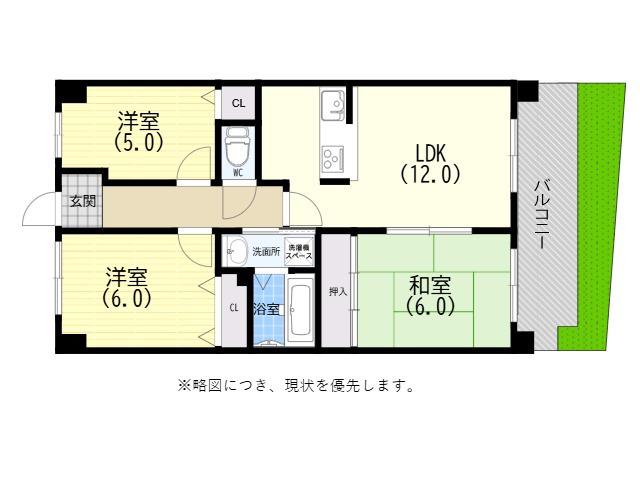 グレーシィ須磨アルテピア1番街(3LDK/3階)の間取り写真