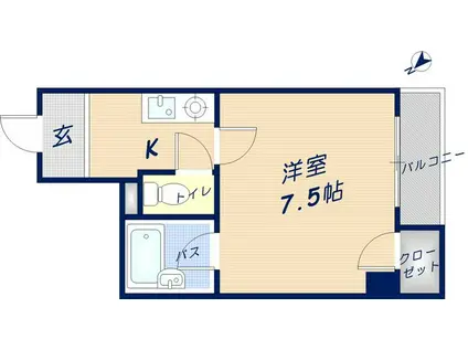 後光ビル春宮(1K/6階)の間取り写真