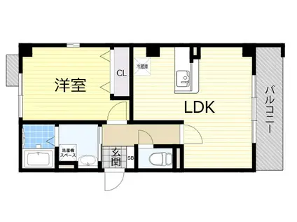 エミーユⅡ(1LDK/3階)の間取り写真