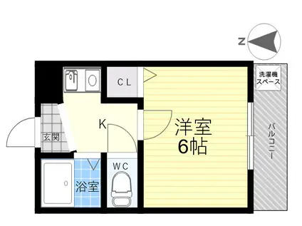 ロイヤル客坊町(1K/3階)の間取り写真
