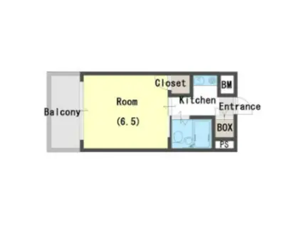 シャルマンフジ新石切(1K/2階)の間取り写真