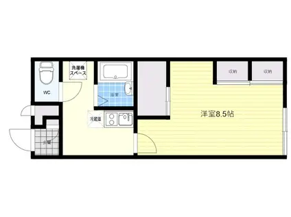コンフォート荒本(1K/2階)の間取り写真