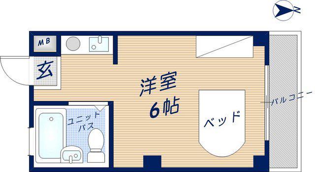 プラットホーム額田駅前(ワンルーム/4階)の間取り写真