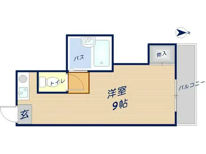 ハイツヒトヨシ(ワンルーム/3階)の間取り写真