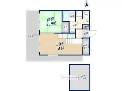 グラン・メゾン(1LDK/4階)の間取り写真