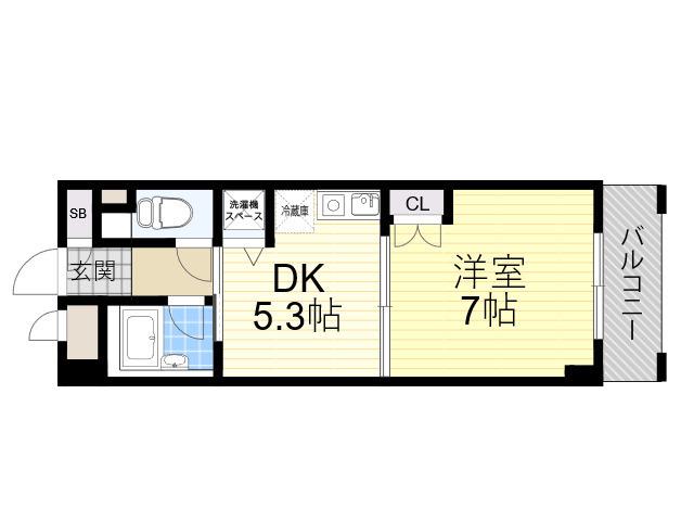 サンエアーズ 21(1DK/1階)の間取り写真