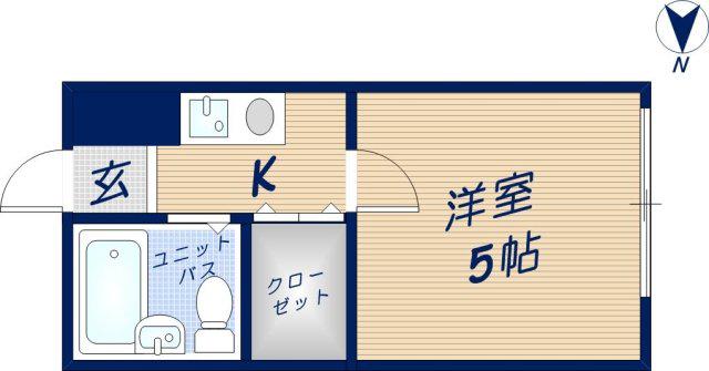 エスティ ビル旭町(1K/3階)の間取り写真