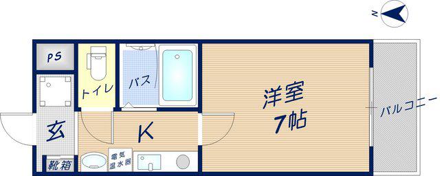 ラディアンス アン(1K/3階)の間取り写真