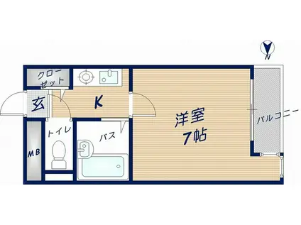 シグマライフ(1K/3階)の間取り写真