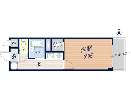 シャイン・ヒル・龍野ビル(1K/3階)の間取り写真