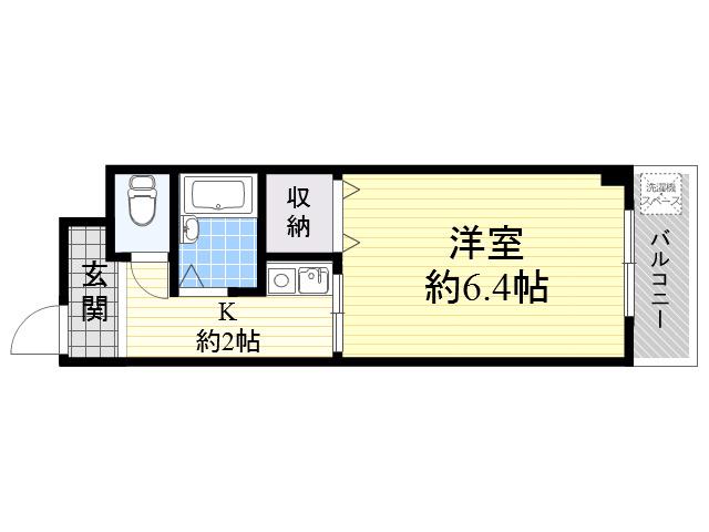 エーデルハイム東花園(1K/1階)の間取り写真