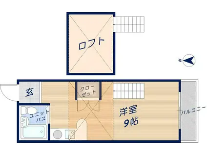 セレーブル(ワンルーム/4階)の間取り写真