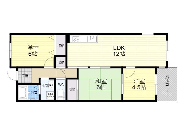 リストラフェイス(3LDK/2階)の間取り写真