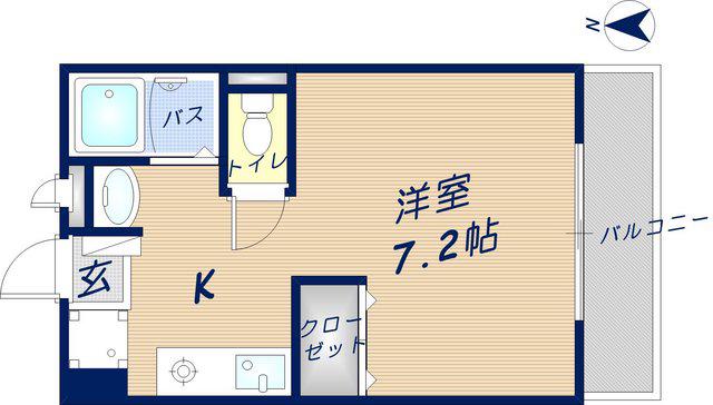 サクラハイツ(ワンルーム/1階)の間取り写真
