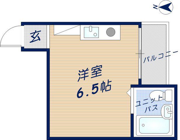 グレイスマンション(ワンルーム/2階)の間取り写真