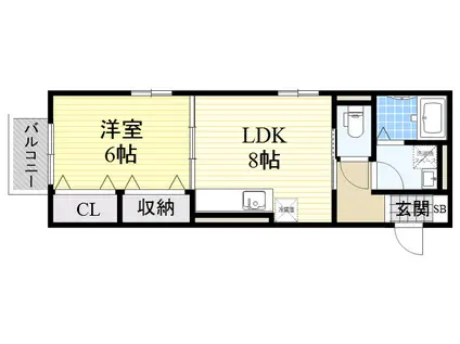 アルシオーネ花園(1LDK/2階)の間取り写真