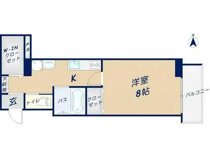 ブランケネーゼ(1K/1階)の間取り写真