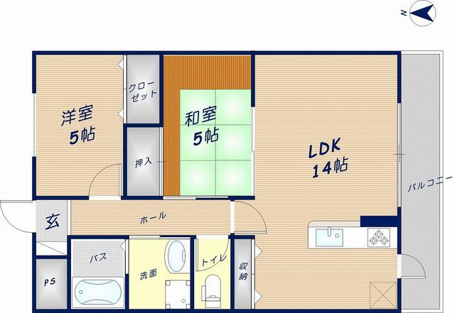 ZERBINOA(2LDK/3階)の間取り写真