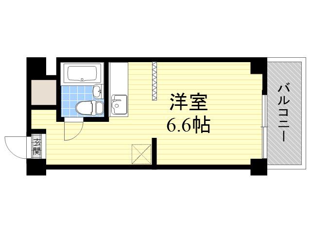 レジデンスやまびこ(ワンルーム/6階)の間取り写真
