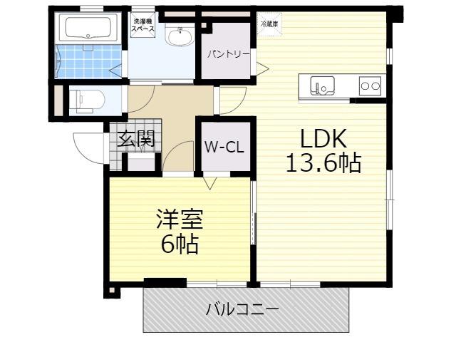 アーディフハウス吉田(1LDK/1階)の間取り写真
