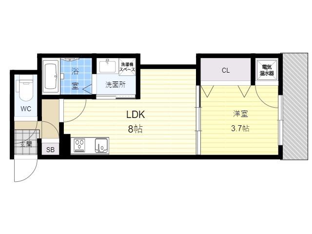 GRANDIR FOREST(1LDK/1階)の間取り写真