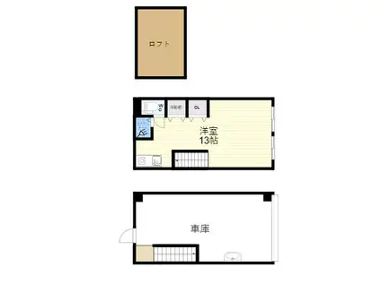 REVE G´S HOUSE(ワンルーム/1階)の間取り写真