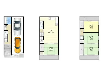 近鉄奈良線 石切駅 徒歩26分 3階建 築37年(4LDK)の間取り写真