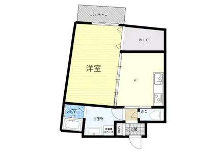 カーサフォルトゥナート額田駅前(1K/3階)の間取り写真